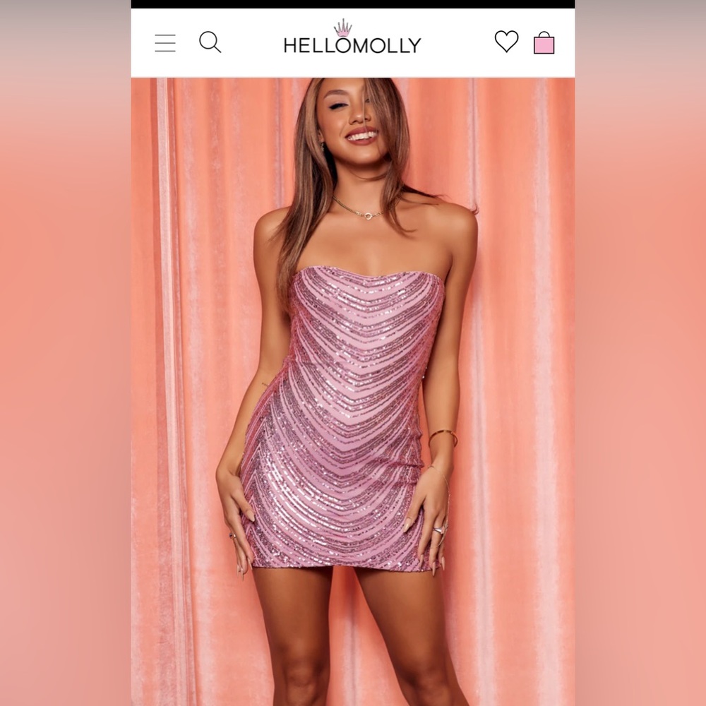 Hello Molly pink sparkly dress